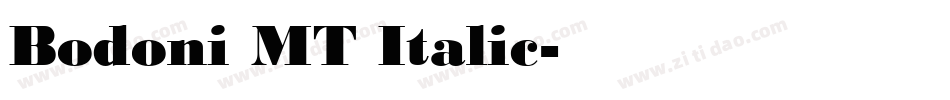 Bodoni MT Italic字体转换